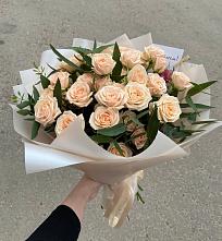 Букет Кремовые розы Латте в Лидино